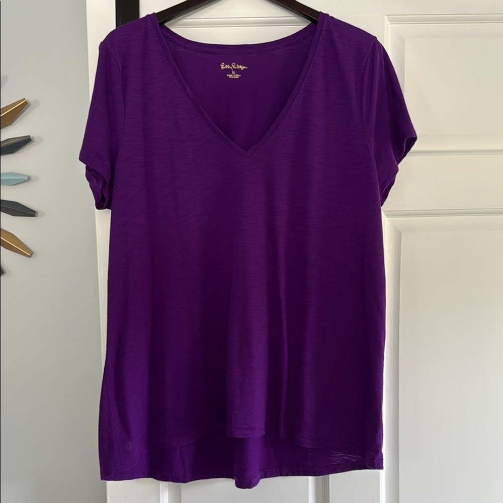 Lilly Pulitzer Purple Relaxed Short Sleeve T-Shirt (Meredith Tee)